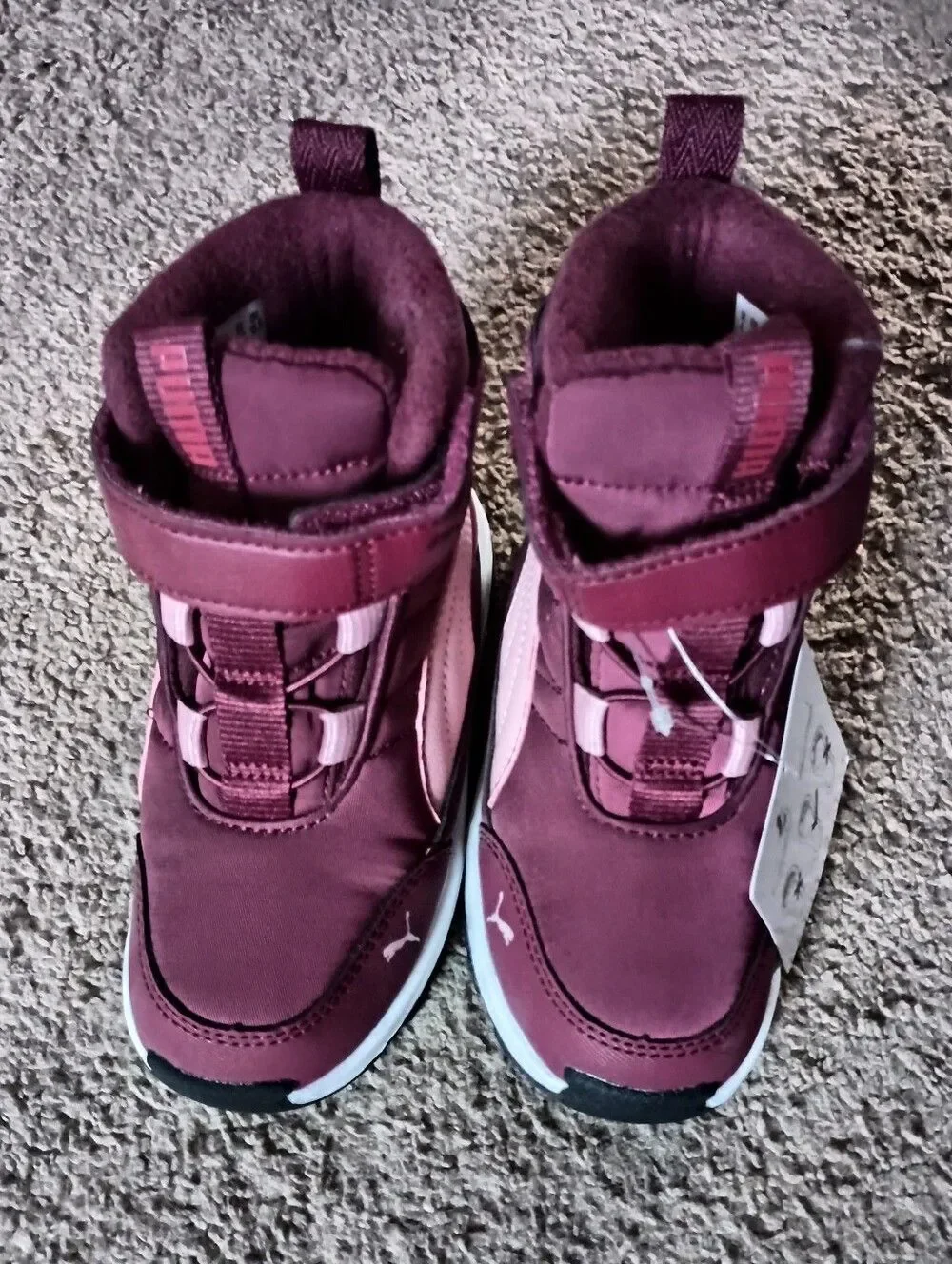Puma Evolve Puretex Boots Toddler Sz 9 Girls Burgundy BRAND NEW WITH BOX NO LID